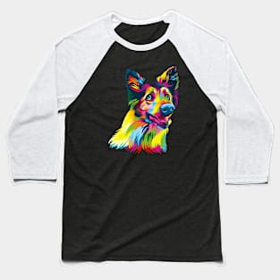 Dog colorful Baseball T-Shirt